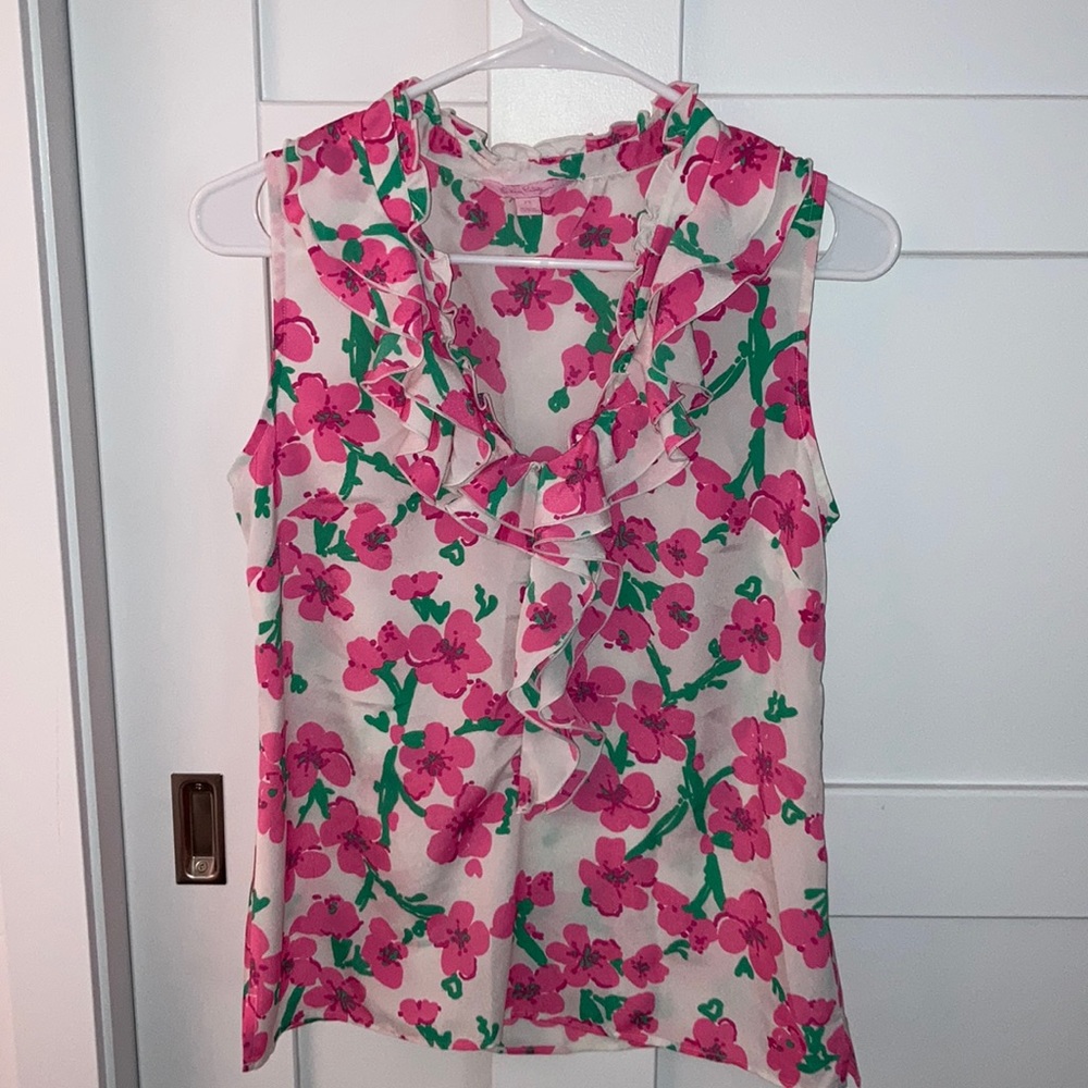 Lilly Pulitzer floral Allison Blouse